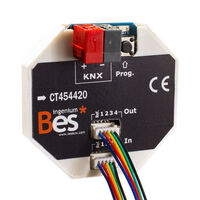 Адаптер механического управления KNX с 4 цифровыми низковольтными входами и 4 цифровыми низковольтными выходами Bes KNX 4E4SL-K [PARAM]