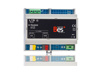 Источник питания KNX 640мA с возможностью резервного питания и дополнительным выходом Bes KNX BFK640-BU Источник питания KNX 640мA с возможностью резервного питания и дополнительным выходом Bes KNX BFK640-BU