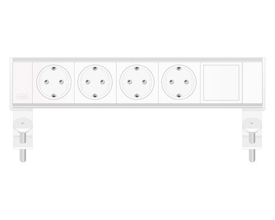 Настольный розеточный блок ABL Flexi (4S1C) Настольный розеточный блок ABL Flexi (4S1C)