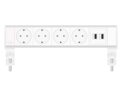 Настольный розеточный блок ABL Flexi (4S2UCa) Настольный розеточный блок ABL Flexi (4S2UCa)
