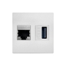 Сменный модуль IMP 1хLAN + 1хUSB-A ABL Double Keystone IMP (1LAN1Ua)