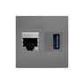 Сменный модуль IMP 1хLAN + 1хUSB-A ABL Double Keystone IMP (1LAN1Ua)