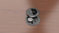 Встраиваемый розеточный блок c беспроводным зарядным устройством QI-Charger Wize WRTS-RR (1S1QI1UCc2LAN)