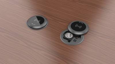 Встраиваемый розеточный блок c беспроводным зарядным устройством QI-Charger Wize WRTS-RR (1S1QI3C) Встраиваемый розеточный блок c беспроводным зарядным устройством QI-Charger Wize WRTS-RR (1S1QI3C)