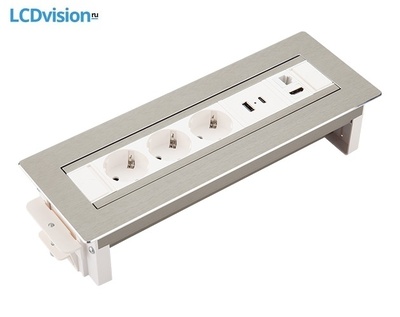 Встраиваемый розеточный блок USB порт-зарядка 30 Вт Simply Connect Push and turn (3S2UCaс2LAN1HDMI) Встраиваемый розеточный блок USB порт-зарядка 30 Вт Simply Connect Push and turn (3S2UCaс2LAN1HDMI)