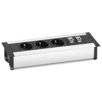 Встраиваемый розеточный блок Sсhulte EVOline FrameDock M (3S2LAN) Встраиваемый розеточный блок Sсhulte EVOline FrameDock M (3S2LAN)