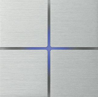 Лицевая панель 4-клавишная Basalte Sentido Brushed Aluminium Лицевая панель 4-клавишная Basalte Sentido Brushed Aluminium