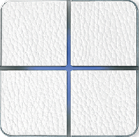 Лицевая панель 4-клавишная Basalte Enzo White Leather