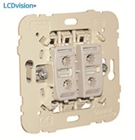 Выключатель двухклавишный проходной кнопочный 10А — 250В~ Efapel 21158 Two-way Switch / Rocker Push-button