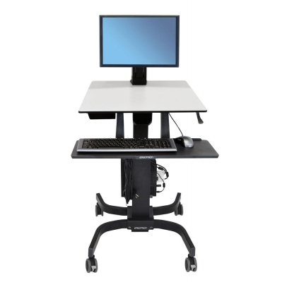 Мобильная рабочая станция на один монитор Ergotron 24-215-085 WorkFit-C, Single LD Sit-Stand Workstation Мобильная рабочая станция на один монитор Ergotron 24-215-085 WorkFit-C, Single LD Sit-Stand Workstation