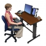 Офисный стол с ручной регулировкой по высоте Ergotron 24-271-927 WorkFit-D, Sit-Stand Desk (Walnut)