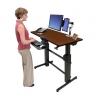 Офисный стол с ручной регулировкой по высоте Ergotron 24-271-927 WorkFit-D, Sit-Stand Desk (Walnut)