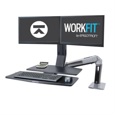 Настольное рабочее место для двух мониторов Ergotron 24-316-026 WorkFit-A, Dual Workstation with Worksurface Настольное рабочее место для двух мониторов Ergotron 24-316-026 WorkFit-A, Dual Workstation with Worksurface
