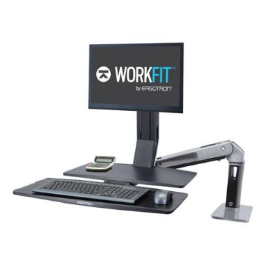 Настольное рабочее место для одного монитора Ergotron 24-317-026 WorkFit-A, Single LD Workstation with Worksurface