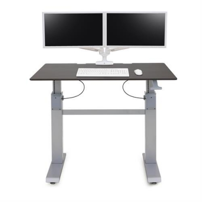 Офисный стол с ручной регулировкой по высоте Ergotron 24-568-F59 WorkFit-DL 48, Sit-Stand Desk (Wenge)