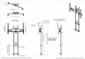 Напольный стенд под телевизор AVF FS125BURXO + FL602KITB: Affinity Plus - Burghley Oval TV Stand + TV Mounting Column for Affinity Plus TV Stands
