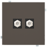 Розетка информационная двойная под модуль Keystone Rikett Double information socket for Keystone module Classic — 1 Module (2K)