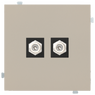 Розетка информационная двойная под модуль Keystone Rikett Double information socket for Keystone module Classic — 1 Module (2K)