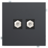 Розетка информационная двойная под модуль Keystone Rikett Double information socket for Keystone module Classic — 1 Module (2K)