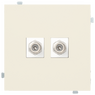 Розетка информационная двойная под модуль Keystone Rikett Double information socket for Keystone module Classic — 1 Module (2K)