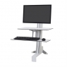 Настольное рабочее место Ergotron 33-351-211 WorkFit-S, Single HD Workstation with Worksurface (White)