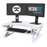 Настольная платформа рабочее место на два монитора Ergotron 33-397-062 WorkFit-T, Standing Desk Workstation (White)