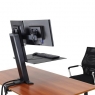 Настольное рабочее место для двух мониторов Ergotron 33-407-085 WorkFit-SR, Dual Monitor, Standing Desk Workstation (Black)