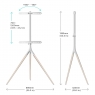 Напольная стойка Tripod для телевизора Onkron TS1220W Beech tree & White