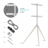 Напольная стойка Tripod для телевизора Onkron TS1220W Beech tree & White