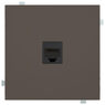 Розетка информационная одиночная под модуль Keystone Rikett Single information socket for Keystone module Standart — 1 Module (1K) Розетка информационная одиночная под модуль Keystone Rikett Single information socket for Keystone module Standart — 1 Module (1K)