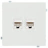 Розетка информационная двойная Ethernet RJ 45 кат.6A Rikett Double information socket Ethernet RJ 45 cat.6A Classic — 1 Module (2LAN) Розетка информационная двойная Ethernet RJ 45 кат.6A Rikett Double information socket Ethernet RJ 45 cat.6A Classic — 1 Module (2LAN)