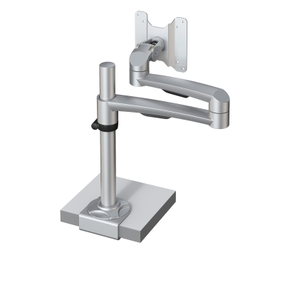 Настольный кронштейн для одного монитора Kondator 438-LC15 Monitor arm OSLO Silver