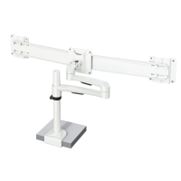 Настольный кронштейн для двух мониторов Kondator 438-LC22W Monitor arm OSLO - Duo White