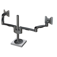 Настольный кронштейн для двух мониторов Kondator 438-LC28B Monitor arm OSLO - System grommet Black