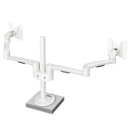 Настольный кронштейн для двух мониторов Kondator 438-LC28W Monitor arm OSLO - System grommet White