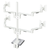 Настольный кронштейн для четырех мониторов Kondator 438-LC29W Monitor arm OSLO - System 4 White