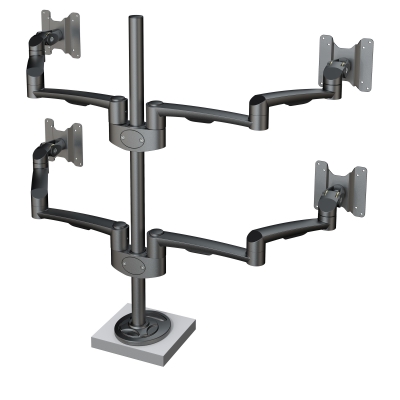 Настольный кронштейн для четырех мониторов Kondator 438-LC30B Monitor arm OSLO - System 4 Grommet mount Black