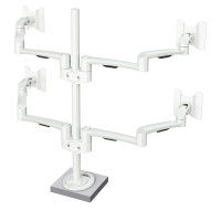 Настольный кронштейн для четырех мониторов Kondator 438-LC30W Monitor arm OSLO - System 4 Grommet mount White