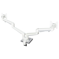 Настольный кронштейн c газлифтом для двух мониторов Kondator 438-LC52W Monitor arm STOCKHOLM Twin Gas Spring White