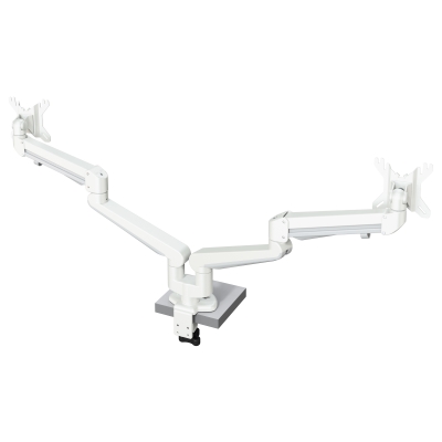 Настольный кронштейн c газлифтом для двух мониторов Kondator 438-LC57W Monitor arm STOCKHOLM Twin Gas Spring 8-14 White Настольный кронштейн c газлифтом для двух мониторов Kondator 438-LC57W Monitor arm STOCKHOLM Twin Gas Spring 8-14 White