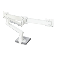 Настольный кронштейн c газлифтом для двух мониторов Kondator 438-LC58W Monitor arm STOCKHOLM Duo Gas Spring White