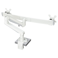 Настольный кронштейн c газлифтом для двух мониторов Kondator 438-LC61W Monitor arm STOCKHOLM Heavy Duty Duo-Bar White