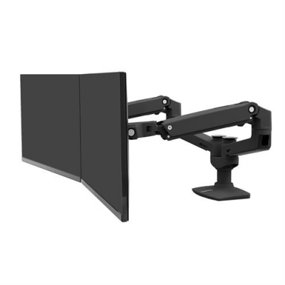 Кронштейн для двух мониторов с газлифтом Ergotron 45-245-224 LX Dual Side-by-Side Arm (Black)
