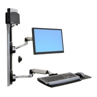 Настенное рабочее место для одного монитора Ergotron 45-253-026 LX Wall Mount System (Polished Aluminum)