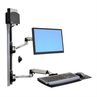 Настенное рабочее место для одного монитора Ergotron 45-253-026 LX Wall Mount System (Polished Aluminum) Настенное рабочее место для одного монитора Ergotron 45-253-026 LX Wall Mount System (Polished Aluminum)