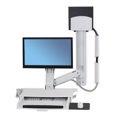 Настенное рабочее место для одного монитора Ergotron 45-270-216 StyleView Sit-Stand Combo System with Worksurface (White) Настенное рабочее место для одного монитора Ergotron 45-270-216 StyleView Sit-Stand Combo System with Worksurface (White)