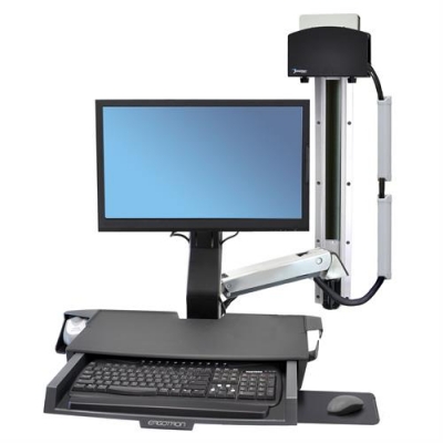 Настенное рабочее место для одного монитора Ergotron 45-272-026 StyleView Sit-Stand Combo System with Worksurface (Polished Aluminum) Настенное рабочее место для одного монитора Ergotron 45-272-026 StyleView Sit-Stand Combo System with Worksurface (Polished Aluminum)