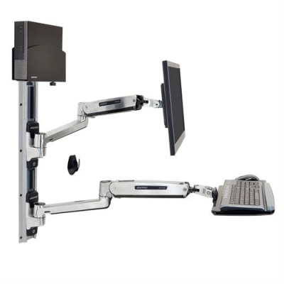 Настенное рабочее место для одного монитора Ergotron 45-359-026 LX Sit-Stand Wall System (Polished Aluminum) Настенное рабочее место для одного монитора Ergotron 45-359-026 LX Sit-Stand Wall System (Polished Aluminum)
