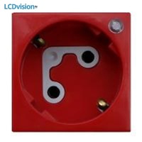 Встраиваемая розетка (2K+З) с механической блокировкой и сигнальной лампой, угол 45° c винтовым подключением 16А — 250В~ Efapel 45137 Earth Socket (Schuko Type) with Blockage - 2 Modules (1S)