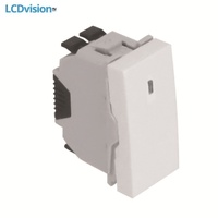 Выключатель кнопочный c сигнальной лампой – 1 модуль 10А — 250В~ Efapel 45153 Rocker Switch with Independent Pilot Lamp (250V~) - 1 Module